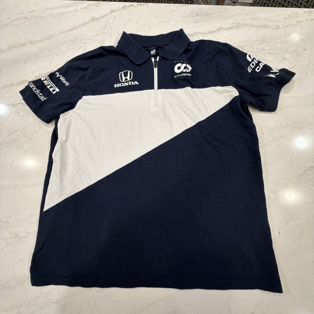 Scuderia AlphaTauri Men's F1 Formula 1 2021 Team Polo Shirt Blue XL See Photos